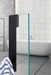 Gancio Per Box Doccia Appendi Asciugamano Accappatoio Bagno 4 X 18 Cm Nero 87770
