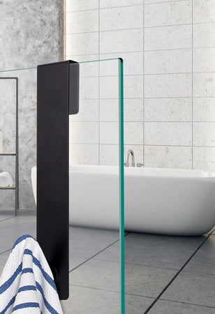 Gancio Per Box Doccia Appendi Asciugamano Accappatoio Bagno 4 X 18 Cm Nero 87770