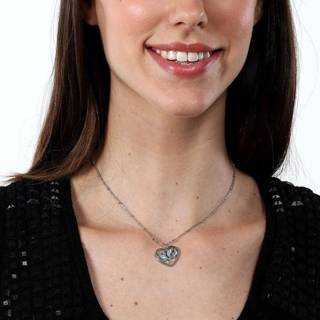 Collana MORELLATO donna Vita acciaio / cuore azzurro - Limited