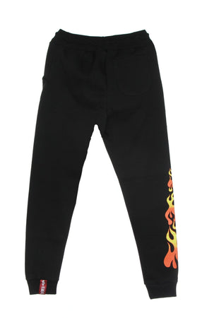 ALPHA INDUSTRIES Pantalone Tuta Felpato Uomo Flame Jogger X Hot Wheels Black da uomo