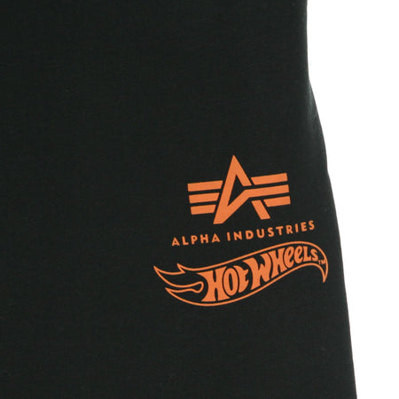 ALPHA INDUSTRIES Pantalone Tuta Felpato Uomo Flame Jogger X Hot Wheels Black da uomo