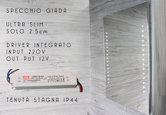 Specchio a led bagno 60x80 con led integrato