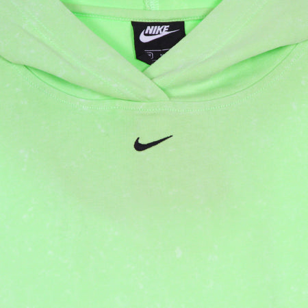 Nike Felpa Leggera Cappuccio Donna W Sportswear Wash Hoodie Ghost Green/black da donna