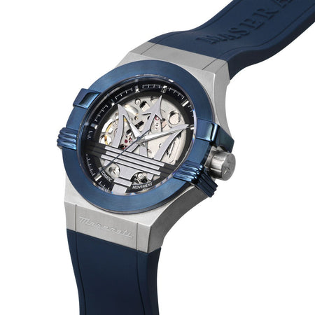 Orologio MASERATI uomo Potenza Automatico gomma blu