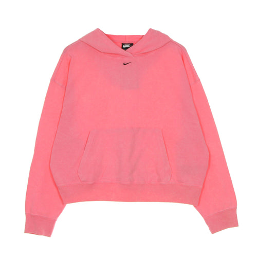Nike Felpa Leggera Cappuccio Donna W Sportswear Wash Hoodie Sunset Pulse/black da donna