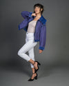 Marisol - Giacca Donna Lilla in vero montone Shearling