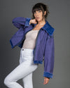 Marisol - Giacca Donna Lilla in vero montone Shearling