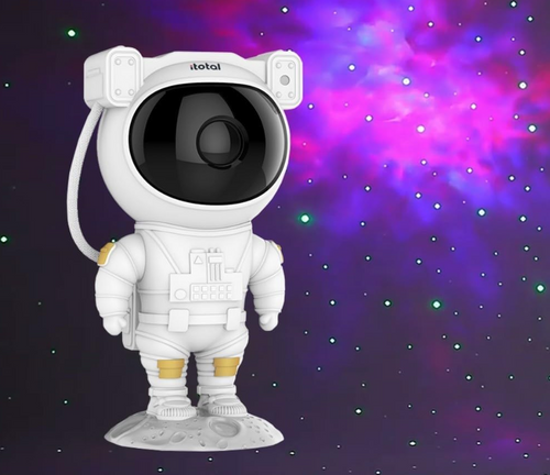I-TOTAL® - Proiettore a LED effetto cielo stellato, lampada proiettore modello Astronauta