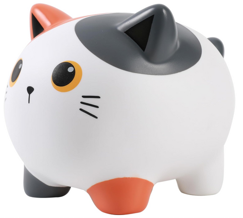 i-Total- Salvadanaio in plastica Gatto Arancione (XL2500)