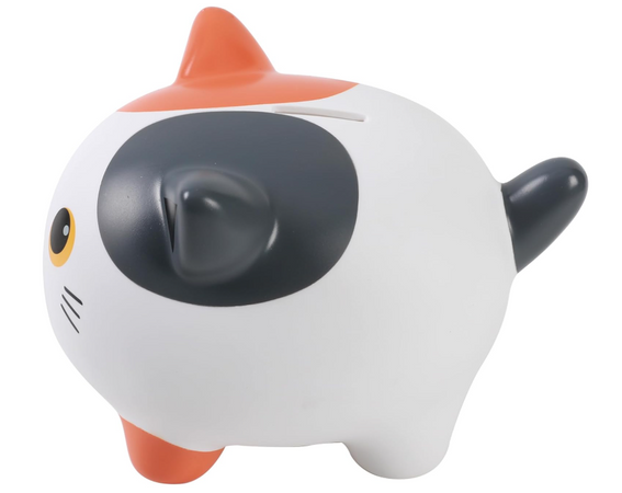I-TOTAL® - Salvadanaio Portamonete in plastica (Gatto Macchiato))
