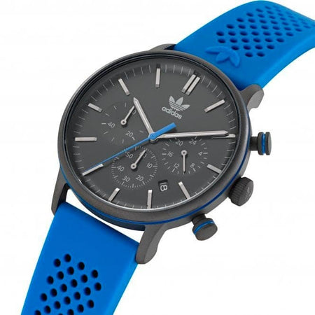 Orologio ADIDAS unisex CODE ONE crono gomma blu / nero