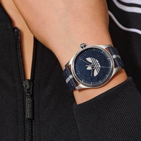 Orologio ADIDAS uomo CODE FOUR tessuto blu / grigio