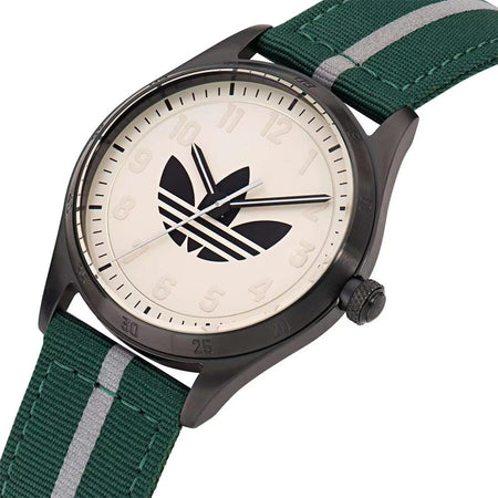 Orologio ADIDAS uomo CODE FOUR tessuto verde / beige