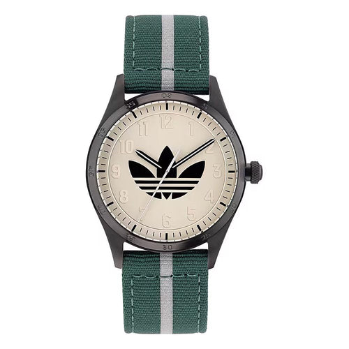 Orologio ADIDAS uomo CODE FOUR tessuto verde / beige
