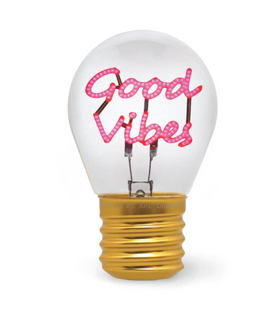 Legami - Lampada da Tavolo a Forma di Lampadina - Bulb Fiction Good Vibes