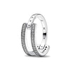 PANDORA JEWELS Mod. SIGNATURE LOGO & PAVE DOUBLE BAND - RING - Size 54 ***SPECIAL PRICE***