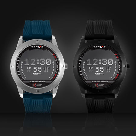 Orologio SECTOR uomo Ex-43 44mm digitale gomma nero