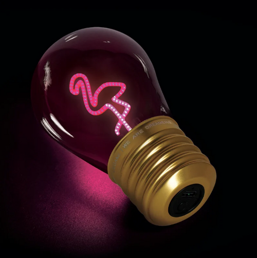 Legami - Lampada da Tavolo a Forma di Lampadina - Bulb Fiction - Flamingo