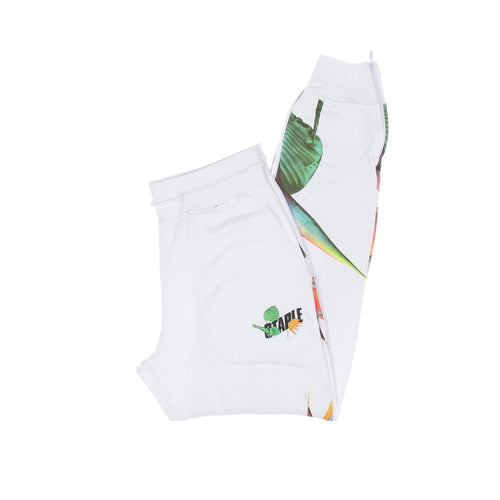 STAPLE Pantalone Tuta Felpato Uomo Paradise Aop Sweatpant White da uomo