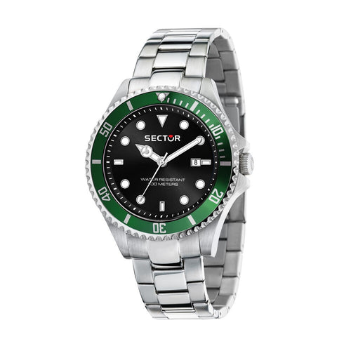 Orologio SECTOR uomo 230 datario acciaio nero / verde