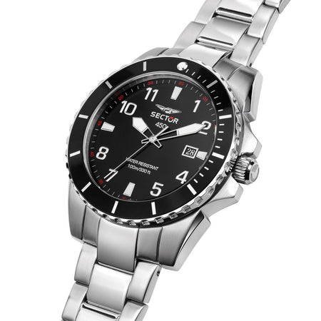 Orologio SECTOR uomo 450 data acciaio / nero