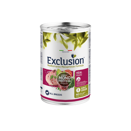 Exclusion Monoprotein paté Cani Adulti All Breeds vitello 400 gr