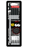 STABILO - creative tips - conf. 5 pz - nero - 89/5-1-20