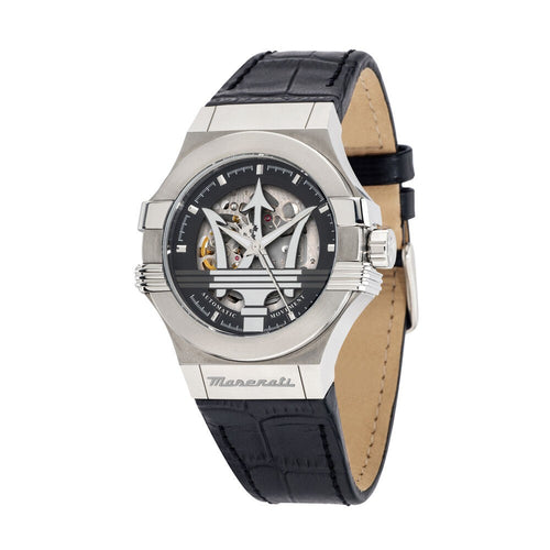 Orologio MASERATI uomo Potenza Automatico pelle nero