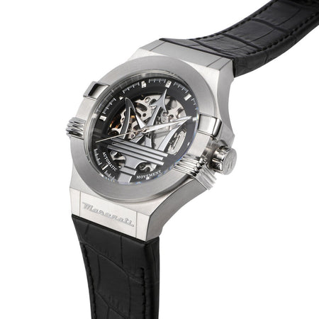 Orologio MASERATI uomo Potenza Automatico pelle nero