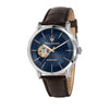 Orologio MASERATI uomo Epoca Automatico marrone / blu