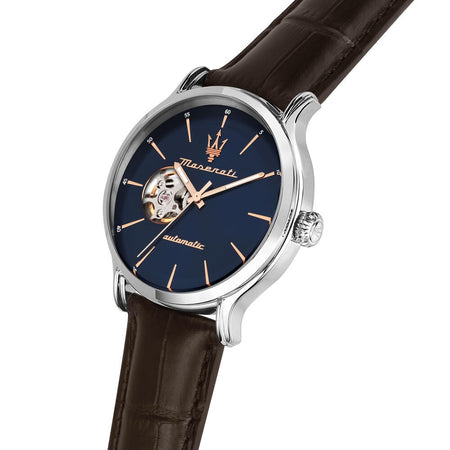 Orologio MASERATI uomo Epoca Automatico marrone / blu