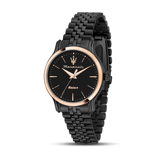 Orologio MASERATI donna Epoca Solar acciaio nero