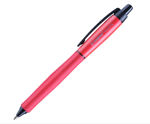 STABILO Penna roller con meccanismo a pressione, PALETTE Rossa