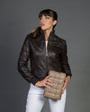 Anto  - Borsa da Donna Crema In Vera Pelle