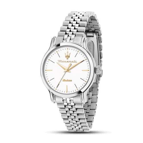 Orologio MASERATI donna Epoca Solar acciaio / bianco