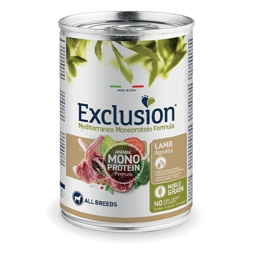 Exclusion Monoprotein paté Cani Adulti All Breeds agnello 400 gr