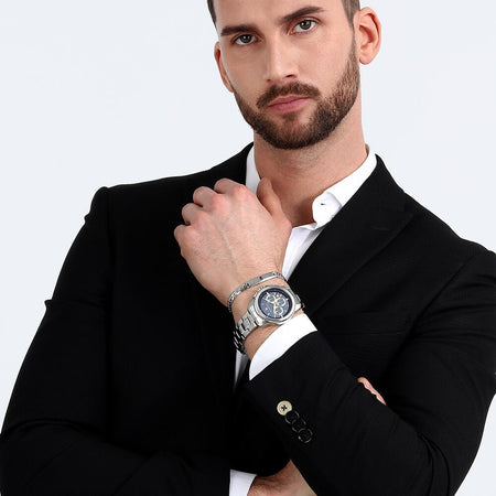 Orologio MASERATI uomo Successo acciaio / blu + bracciale