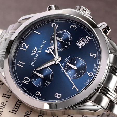 Orologio PHILIP WATCH uomo Blaze crono acciaio / blu