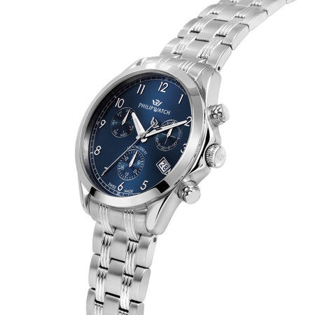 Orologio PHILIP WATCH uomo Blaze crono acciaio / blu