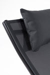 Lettino chaise longue Krion con poggiatesta, struttura in alluminio verniciato per esterno