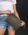 Checco Bis - Pochette da Uomo Verde In Vera Pelle