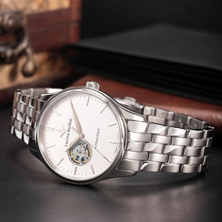 Orologio LUCIEN ROCHAT uomo Montreux Automatico acciaio / bianco