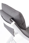 Lettino chaise longue Krion con poggiatesta, struttura in alluminio verniciato per esterno