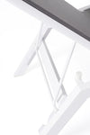 Lettino chaise longue Krion con poggiatesta, struttura in alluminio verniciato per esterno