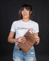 Checco Bis - Pochette da Uomo Cuoio In Vera Pelle