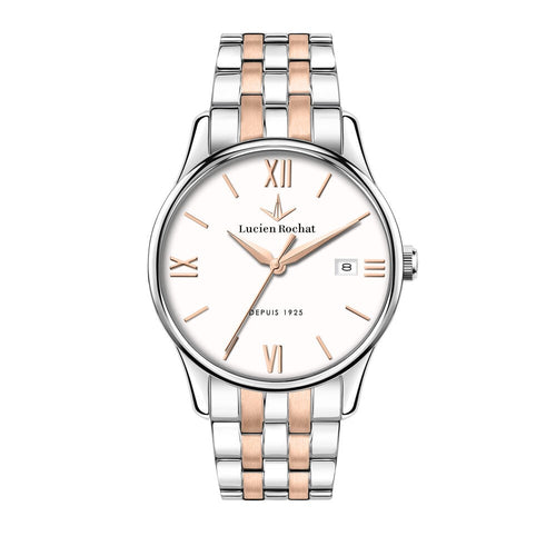 Orologio LUCIEN ROCHAT uomo Montreux data bicolore / bianco