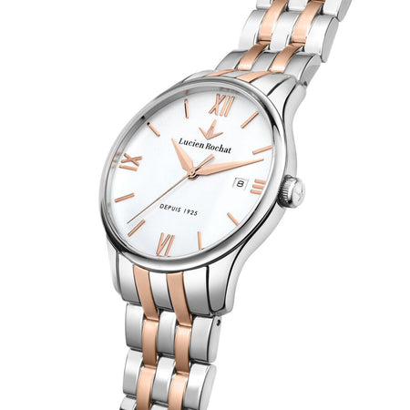 Orologio LUCIEN ROCHAT uomo Montreux data bicolore / bianco