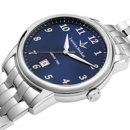 Orologio LUCIEN ROCHAT uomo Iconic data acciaio / blu