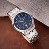 Orologio LUCIEN ROCHAT uomo Iconic data acciaio / blu