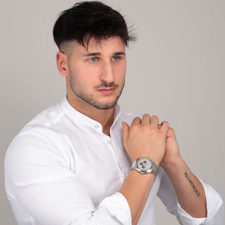 Orologio LUCIEN ROCHAT uomo Leman crono acciaio / bianco